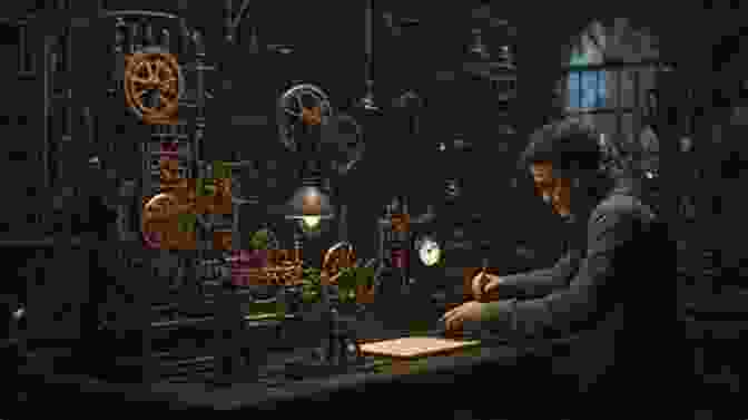 A Character Contemplating A Puzzle Amidst A Dimly Lit Room Filled With Gears And Diagrams EarthBound (Boss Fight 1)