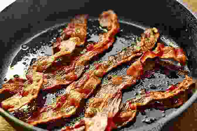 A Close Up Of Bacon Cooking In A Pan Hello 150 Breakfast Bacon Recipes: Best Breakfast Bacon Cookbook Ever For Beginners Cream Cheese Cookbook Homemade Pizza Cookbook Bacon Keto Cookbook Mexican Breakfast Cookbook 1