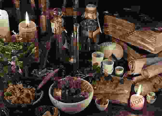 A Collage Of Images Representing The Practice Of Witchcraft, Including Crystals, Herbs, Candles, And A Woman Performing A Spell The Real Witches Craft: Magical Techniques And Guidance For A Full Year Of Practising The Craft