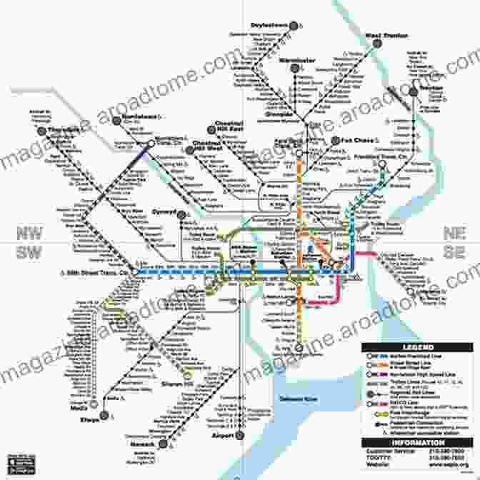 A Detailed Map Of Suburban Philadelphia Trolley Routes Suburban Philadelphia Trolleys Kenneth C Springirth