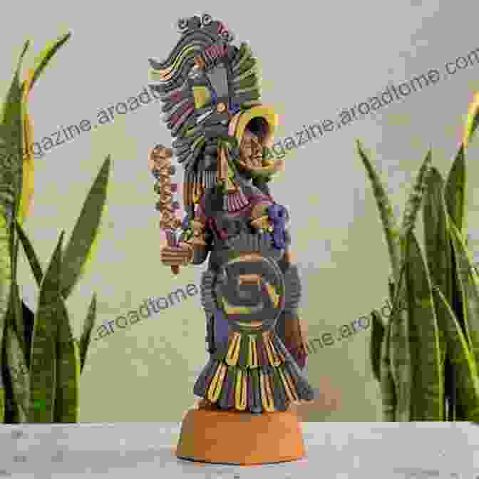 A Fierce Aztec Warrior Adorned In Eagle Feathers, Embodying The Strength And Ferocity Associated With The Sacred Bird Ome Cuauhtli Of Anahuac