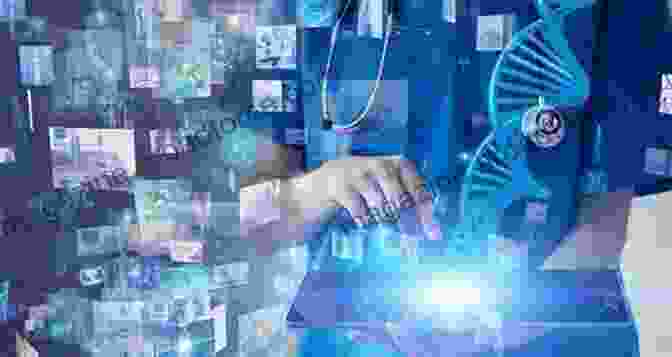 A Futuristic Depiction Of A Healthcare Professional Using Advanced Technology To Analyze A Patient's Genetic Data, Enabling Precision Medicine Approaches. Blue Genes Karen Schless Pressley