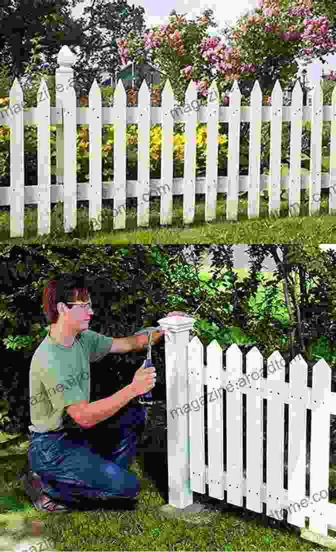 A Person Installing A Picket Fence In A Backyard How To Build Wooden Gates Picket Fences