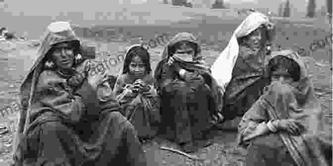 A Sepia Toned Photograph Of A Group Of Refugees Fleeing Their Homes During The Partition Of India In 1947. Scars Of 1947: Real Partition Stories