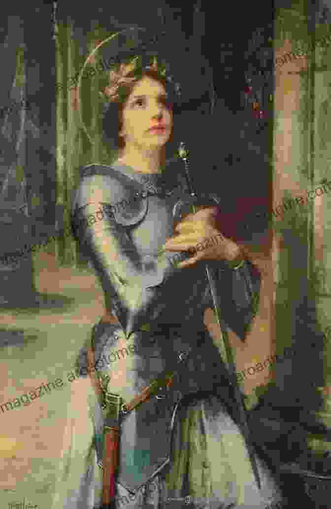 An Evocative Image Of Joan Of Arc Staring Defiantly Ahead, Her Armor Glinting In The Light. The Background Depicts A Medieval Battlefield, With The French And English Armies Clashing In The Distance. AN JOAN THE CRONE: The History And Craft Of The Cornish Witch