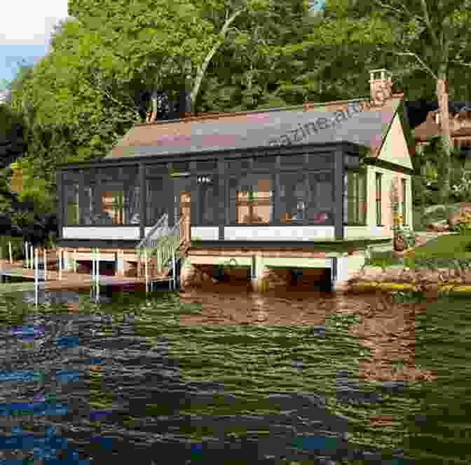 Exterior View Of A Grand Boathouse On Lake Minnetonka Boathouses Of Lake Minnetonka Karen Melvin