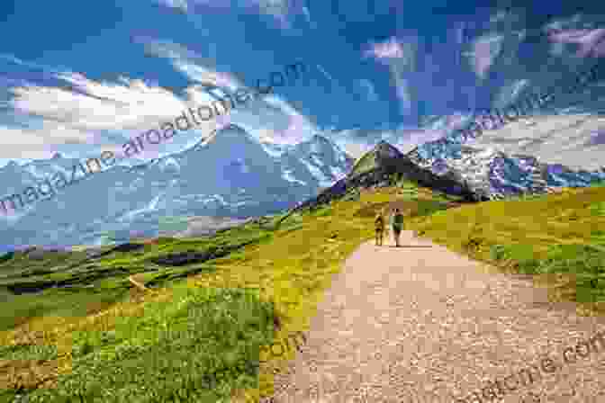 Hikers Traversing The Scenic Mountain Trails Near Grindelwald Tour Of The Jungfrau Region: 10 Days Trekking In The Bernese Oberland (Cicerone Trekking Guides)