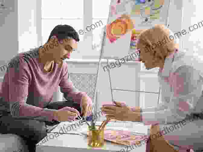 Image Of An Older Adult Engaging In Art Therapy, Smiling And Creating A Colorful Painting. Art Therapy And Creative Coping Techniques For Older Adults (Arts Therapies)