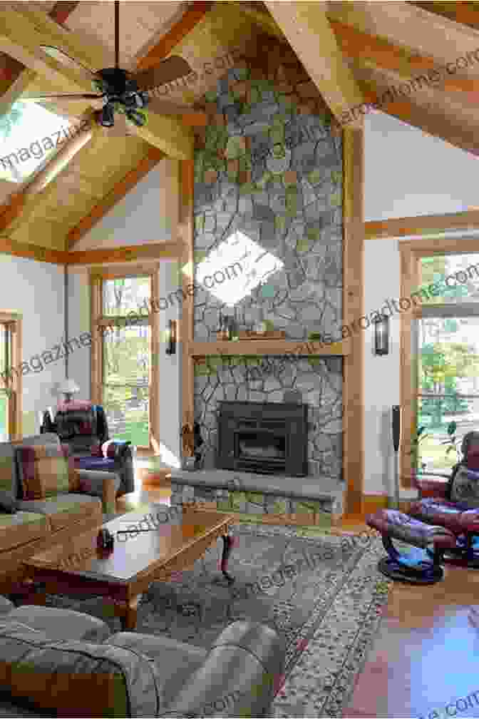 Interior Of A Boathouse With Stone Fireplace And Vaulted Ceiling Boathouses Of Lake Minnetonka Karen Melvin