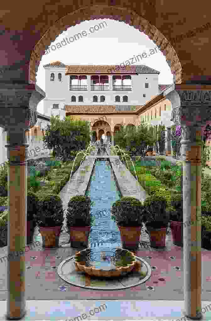 Ornate Courtyard In The Alhambra Featuring Geometric Tilework And Water Fountains Moorish Children S Guide To History Culture: A Collection Of Moorish Inspired Illustrations