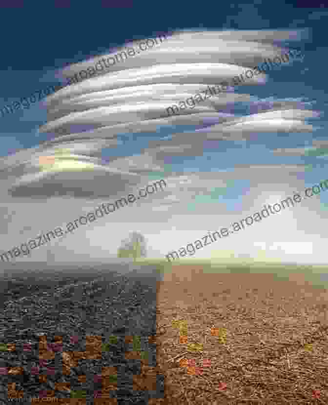 Panoramic Aerial View Of Various Cloud Formations Over A Scenic Landscape, Showcasing Their Distinct Shapes And Textures. Clouds: A Compare And Contrast