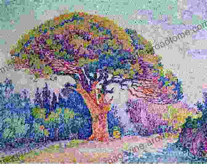 The Pine Tree At Saint Tropez, 1894, By Paul Signac. A Pointillist Landscape Featuring A Towering Pine Tree Set Against A Radiant Sky. Paul Signac: 102 Masterpieces (Annotated Masterpieces 105)